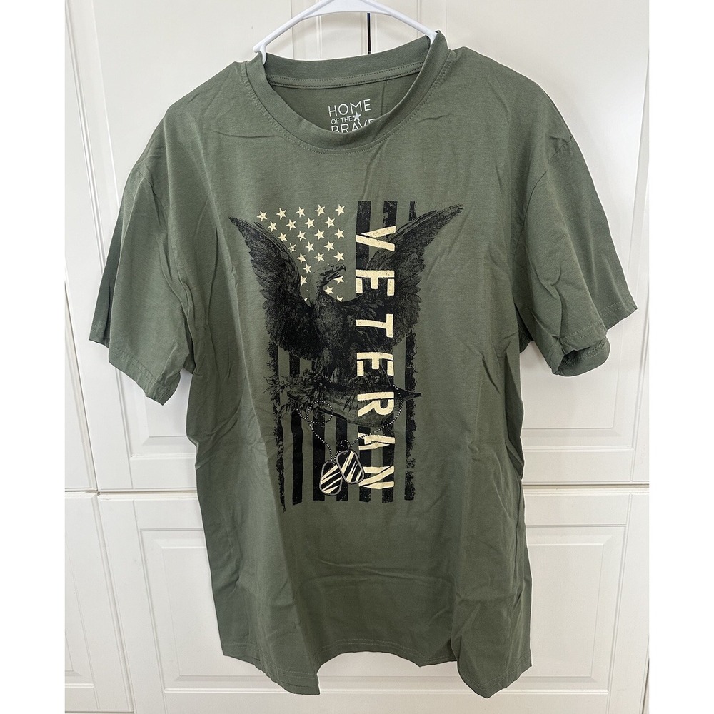 Home Of The Brave Veteran XLarge T Shirt  Men's